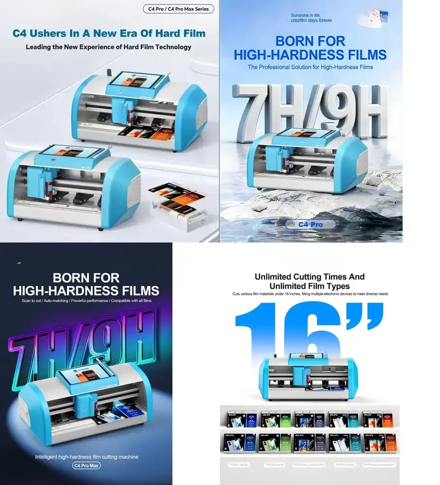 Sunshine for C4 Pro 12.9 Inch and C4 Pro Max 16 Inch Screen Protector Film Cutting Machine with 7H 9H High Hardness Precision