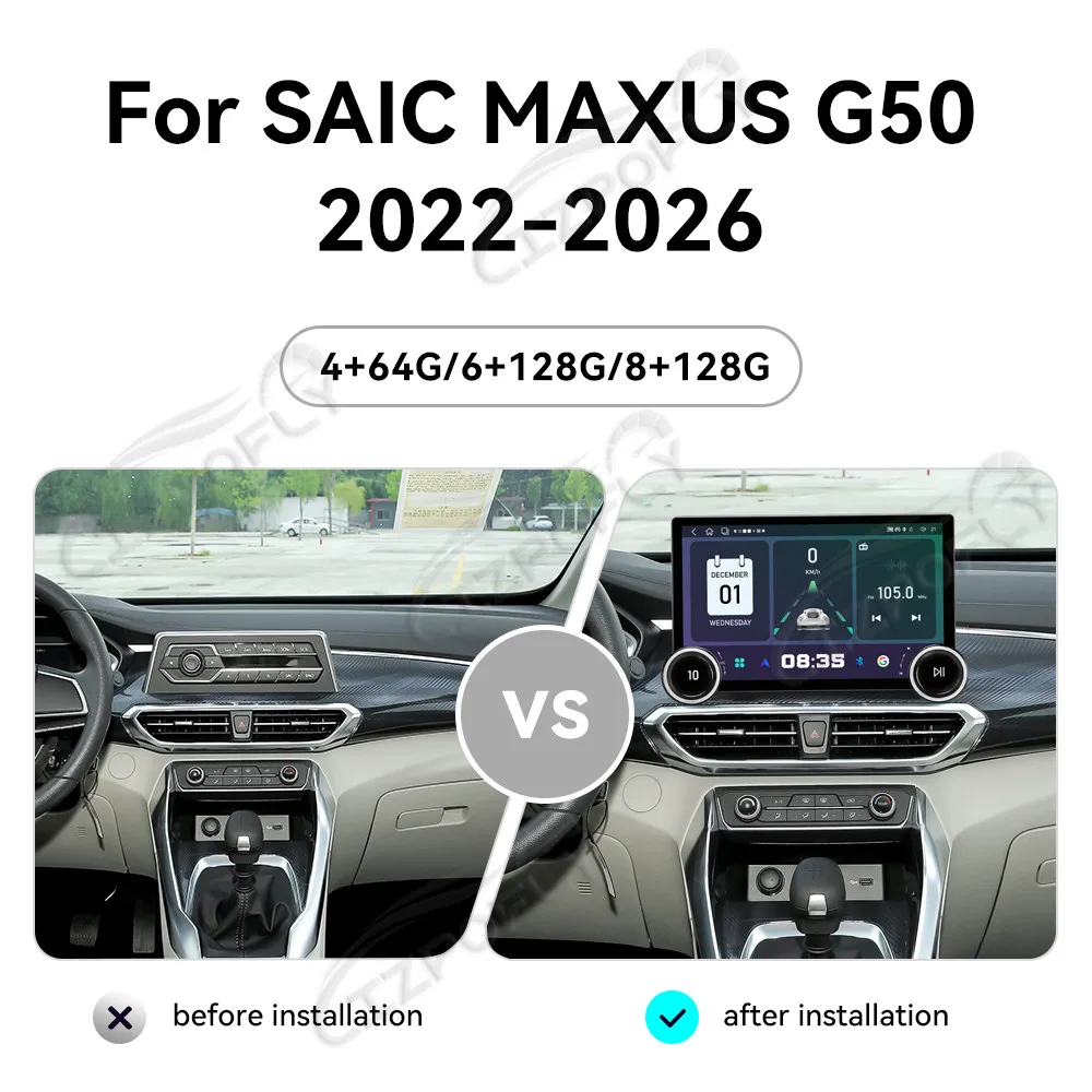 

11,5-дюймовая автомобильная магнитола для MAXUS G50 2022–2026, беспроводной Carplay и Android Auto, GPS-навигация, сенсорный экран, радио