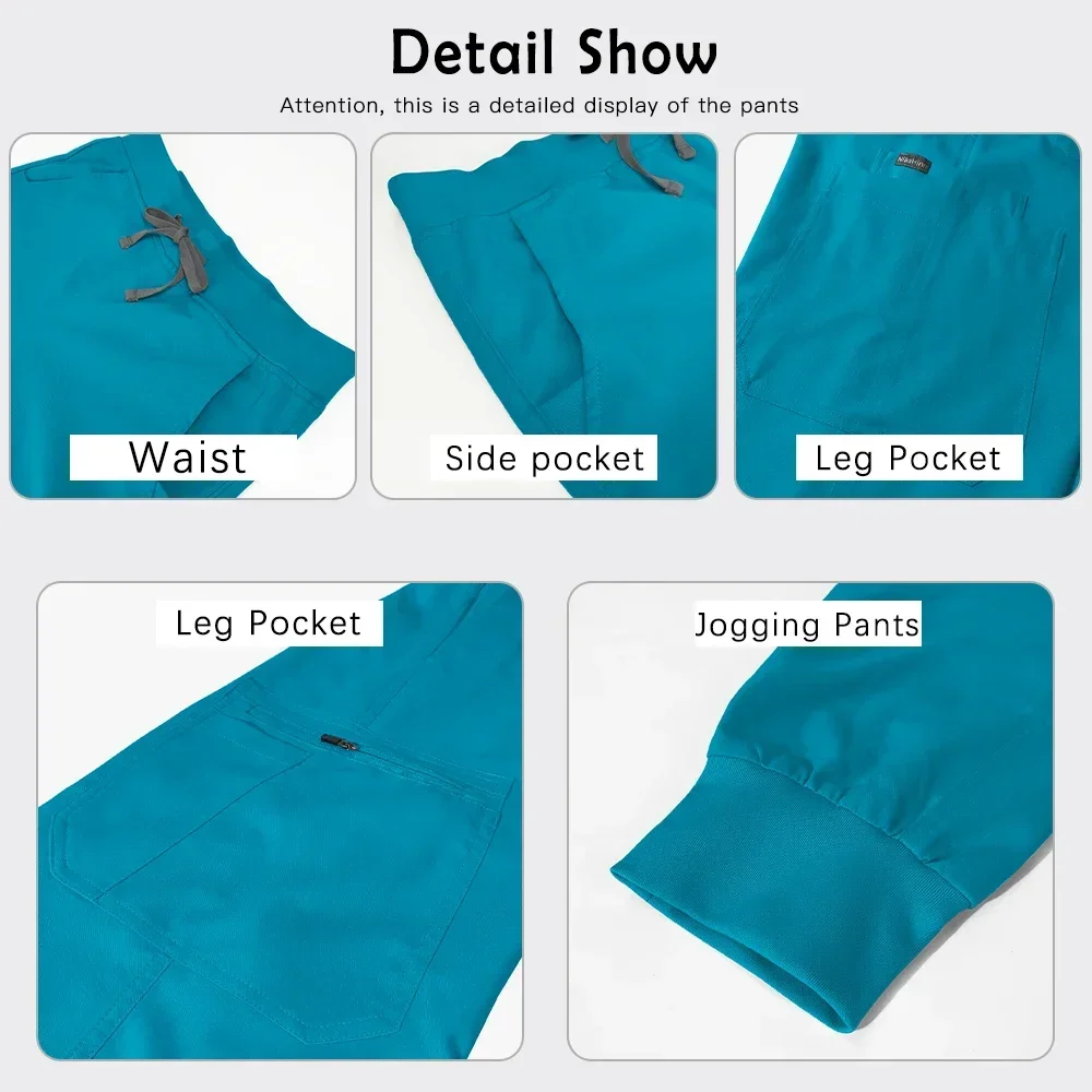 Nursing Clinical Scrubs Set Sanitary Uniform Medical Clothing Veterinary Surgical Top Pants Men Women Work Wear Dentist Overalls