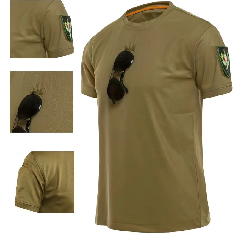 Men Male Summer Fast Dry Pullerover O-Neck Breathable TacticalT-Shirt  Camping Trekking Hiking Climbing Quick Dry Sport Tees