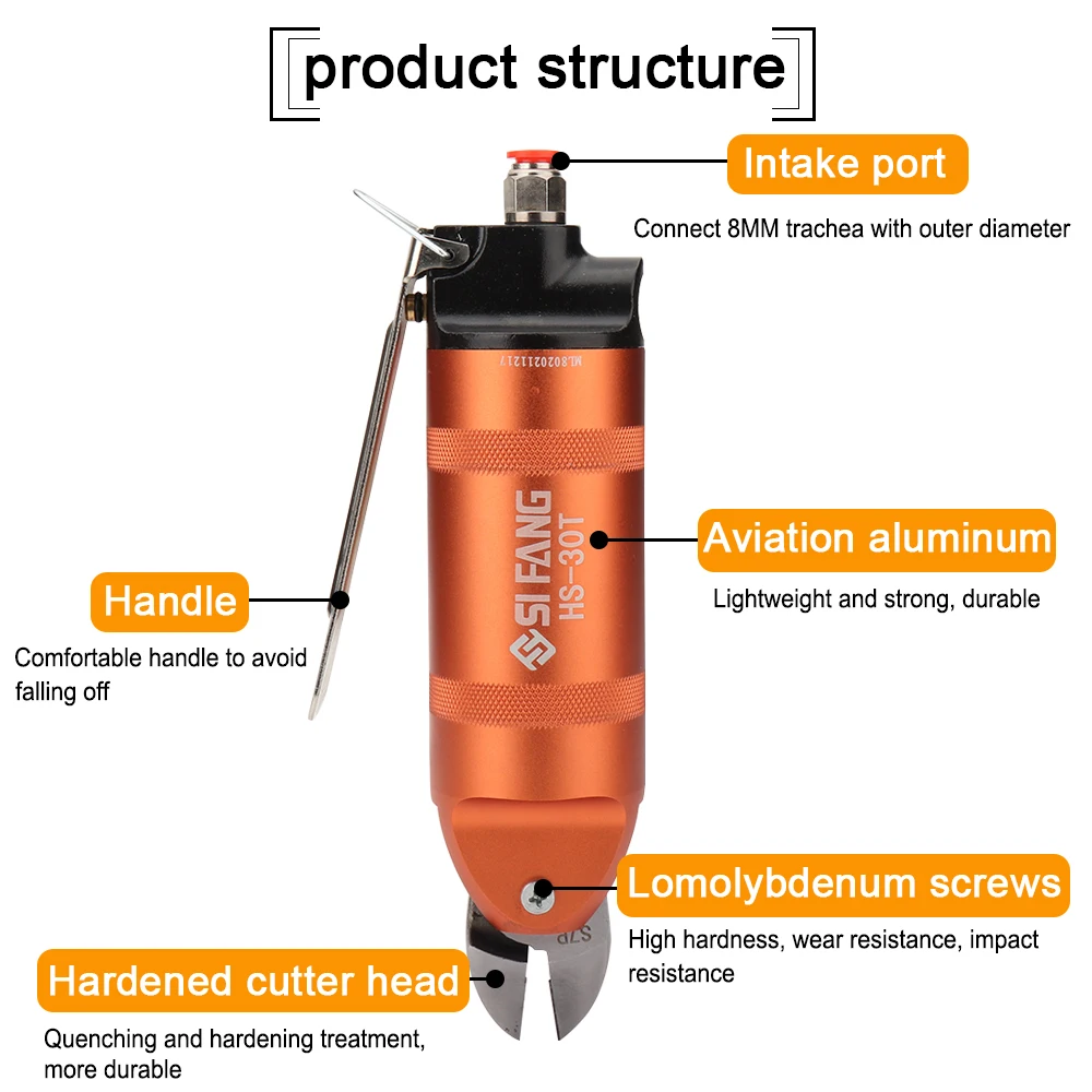 Air Scissors Shears Cutter Head Nipper Pneumatic Crimping Pliers Tool Part for Terminal S7P F9P FD9P