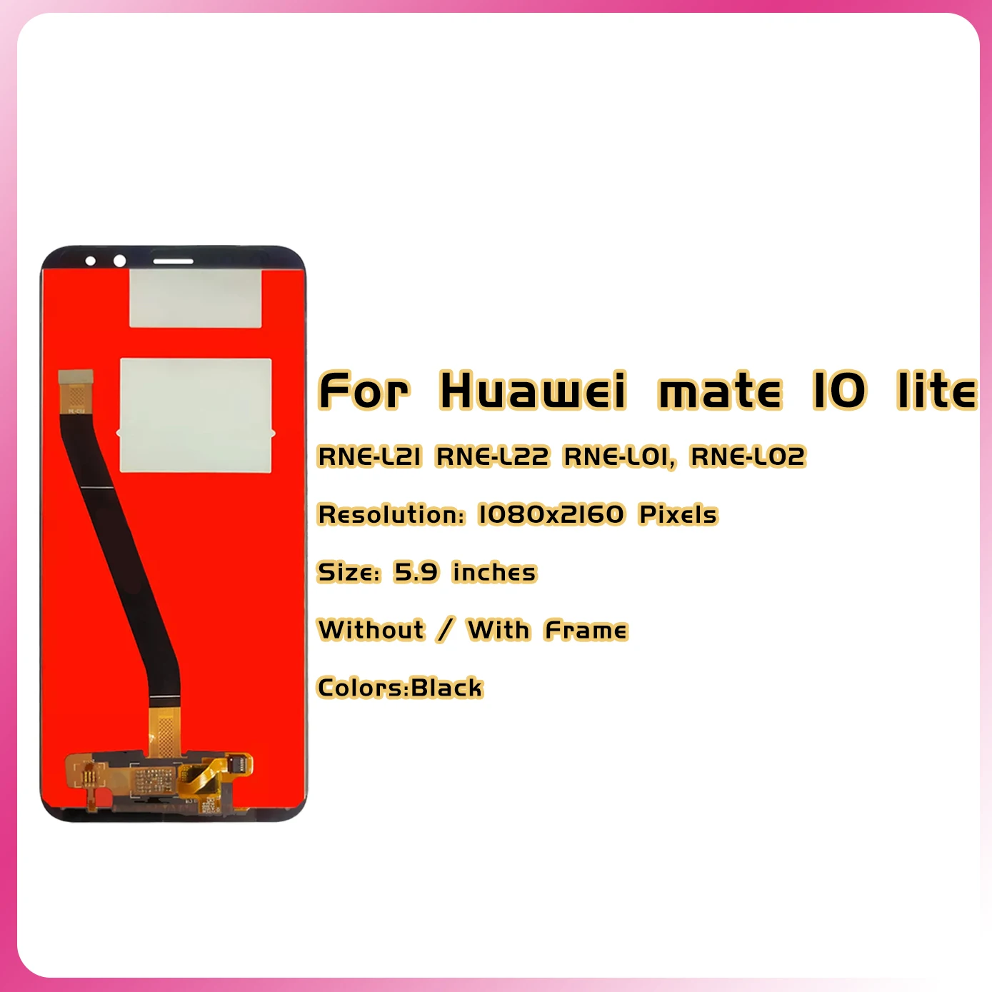 100%Tested Lcd For HUAWEI Nova 2i LCD Touch Screen For HUAWEI Mate 10 Lite LCD Nova 2i Display RNE-L21 No/With Frame Replacement