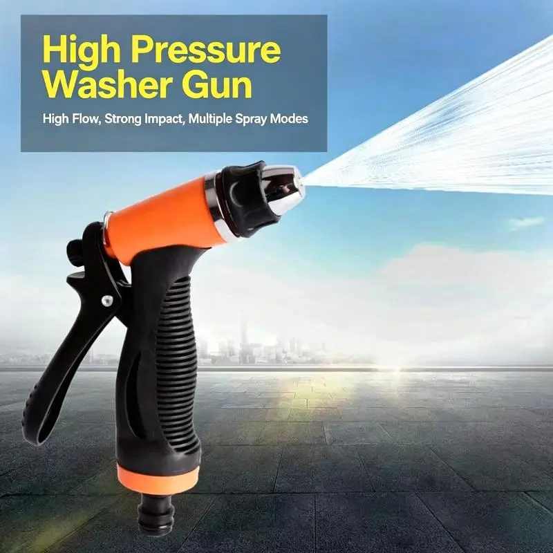 High Pressure Water Spray Gun Leak Resistant Adjustable Modes for Car Washing Outdoor Deck Cleaning Watering