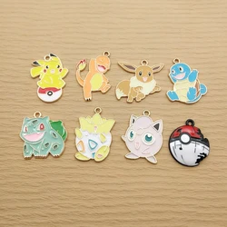 10pcs Cartoon Charm for Jewelry Making Enamel Necklace Bracelet Earring Pendant Diy Accessories Alloy Metal Gold Plated