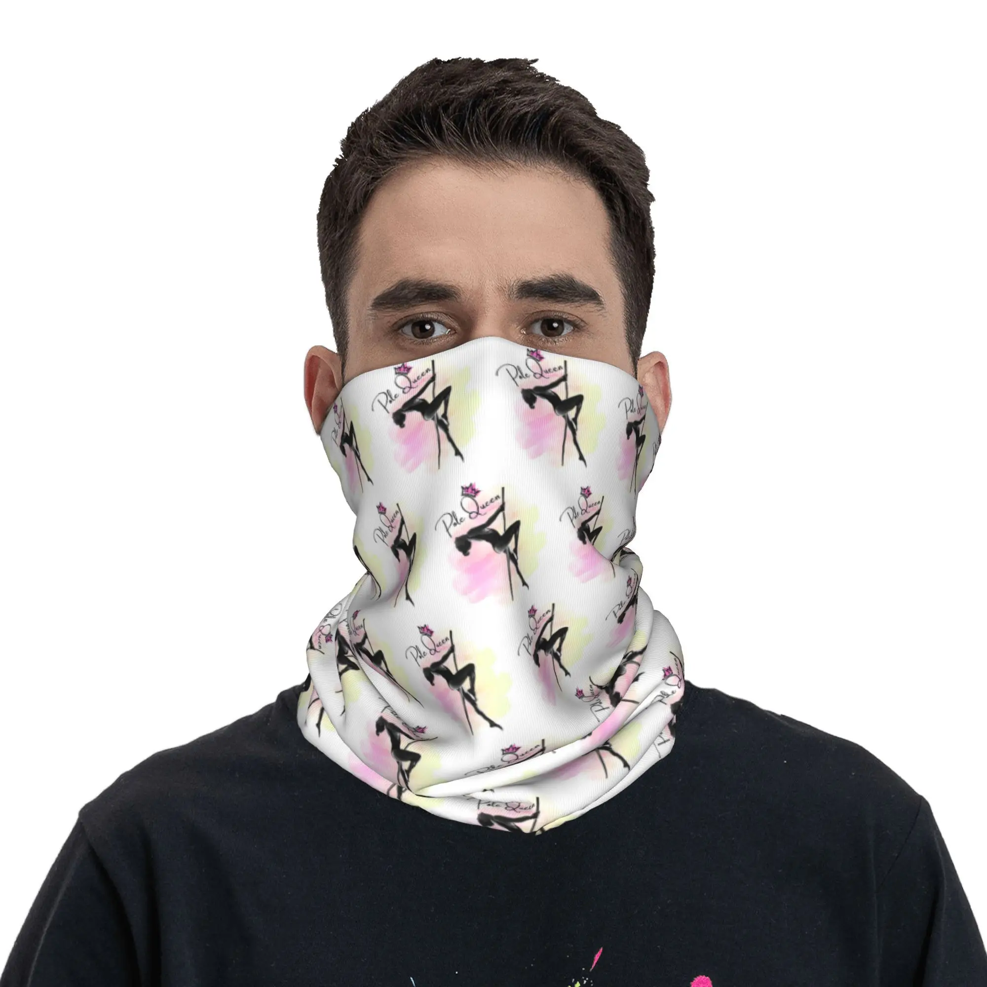 Pole Queen, pole dance Bandana Neck Cover Printed Wrap Scarf Multifunction Headband Outdoor Sports For Men Women Adult