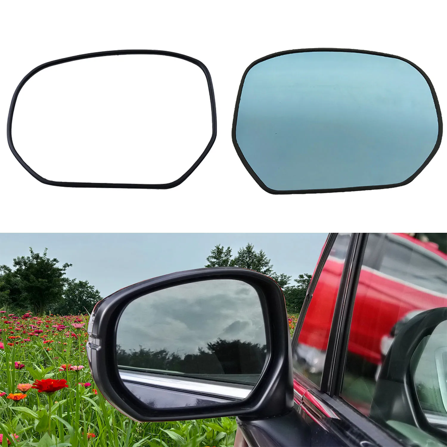

Blue White Side Car Wing Mirror Glass Anti-Glare Lens Rearview Mirror for Honda Odyssey 2015 2016 2017 2018 2019 Replacement
