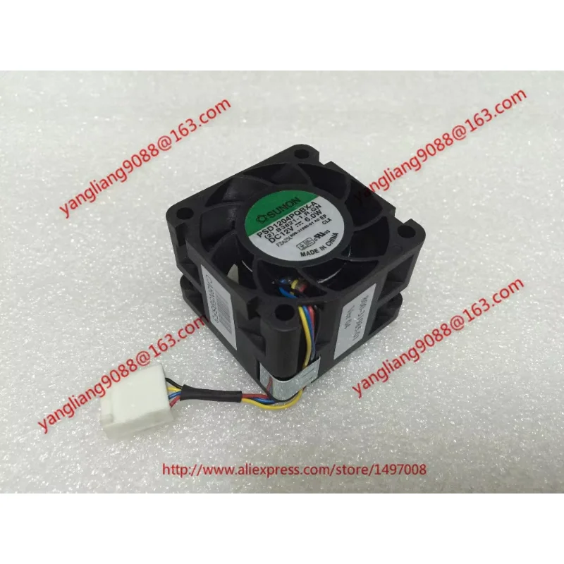 SUNON PSD1204PQBX-A (2).B3821-1.R.GN DC 12V 6.0W 40x40x28mm Server Cooling Fan