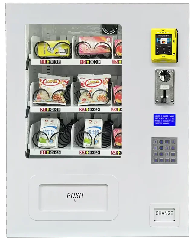 Desktop  Card Reader Banknote Snacks and Drinks Vending Machine with Coin Changer MDB/DEX