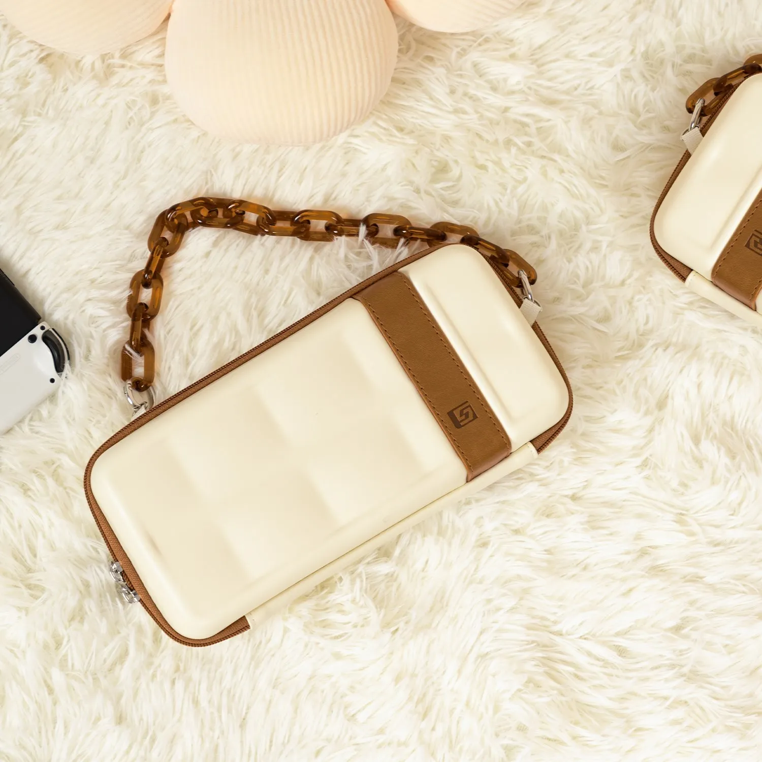 GeekShare Tas Keras Penyimpanan Casing Sakelar Nintendo untuk Aksesori Konsol NS Tas Selempang Kapasitas Besar Nintendo Switch Oled