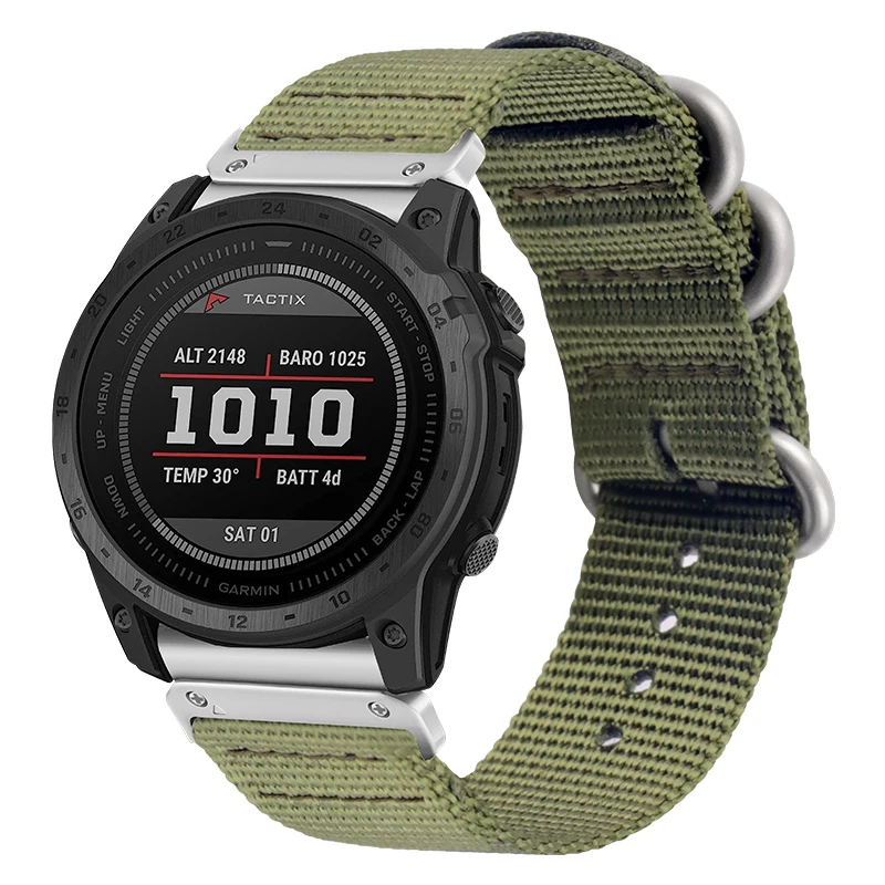 Correa de nailon QuickFit de 26mm y 22mm para Garmin Fenix 7X Pro 6X Pro 5X Plus, correa de reloj de alta calidad, pulsera Fenix 7 6 Pro 5