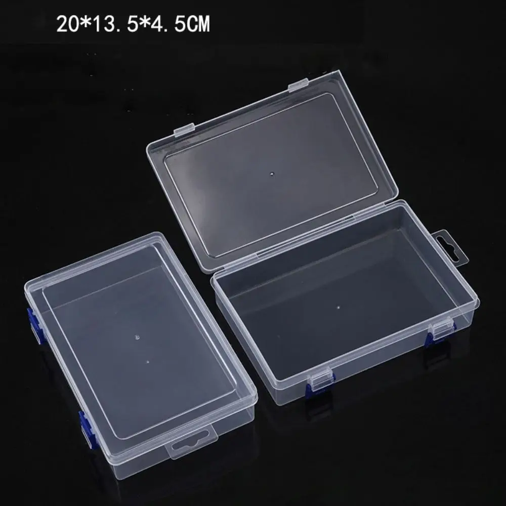 Square Plastic Transparent Storage Box Jewelry Beads Container Fishing Tools Accessories Box Small Items Sundries Organizer Case