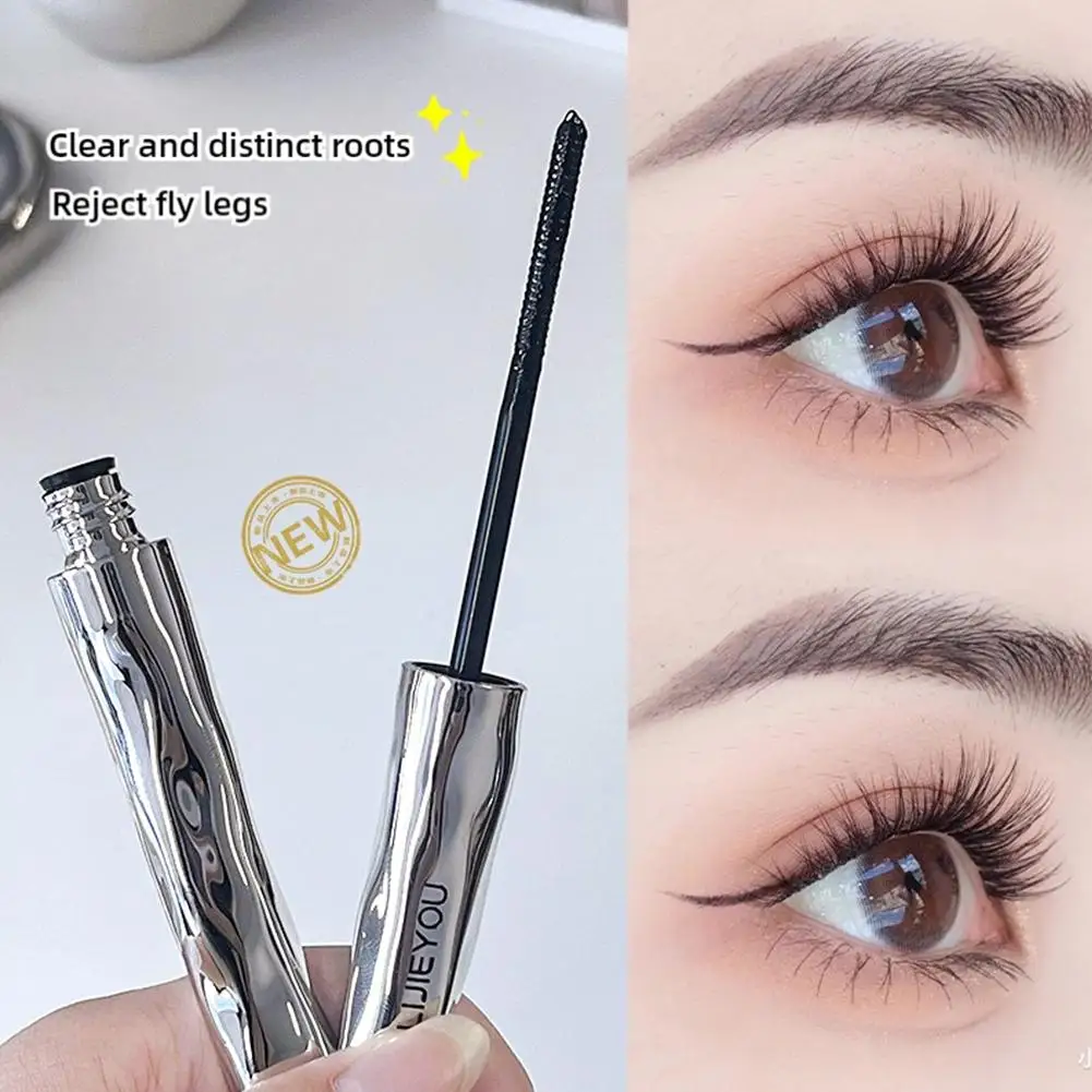 Ultra-fine Mascara Waterproof Long Curling Natural Curling Black Makeup Mascara Easy Makeup Eyelashes 4D Removal Z7Z6