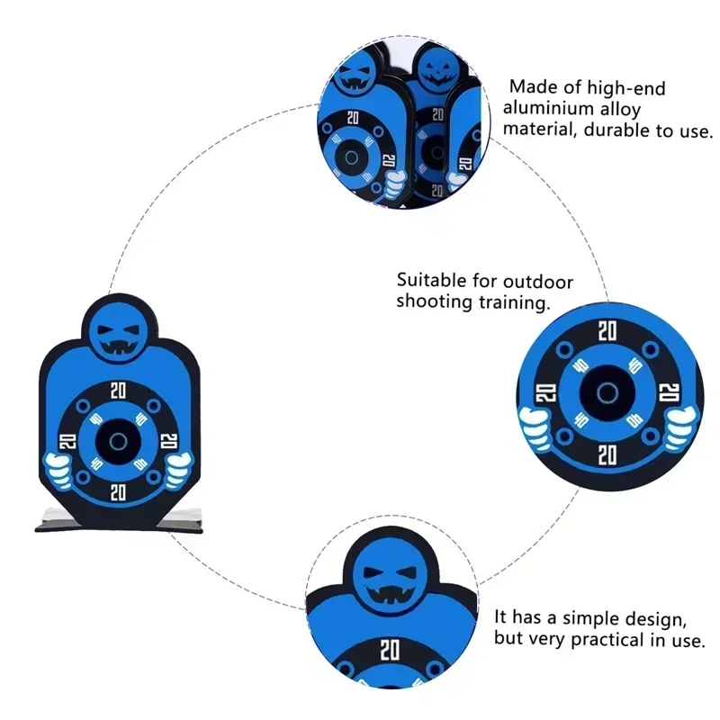 BStainless الصلب نبال الهدف 1/3 قطعة مقلاع رصاصة طرية الهدف اطلاق النار ممارسة الملحقات معدن الحديد الأهداف لعبة الهدف #4