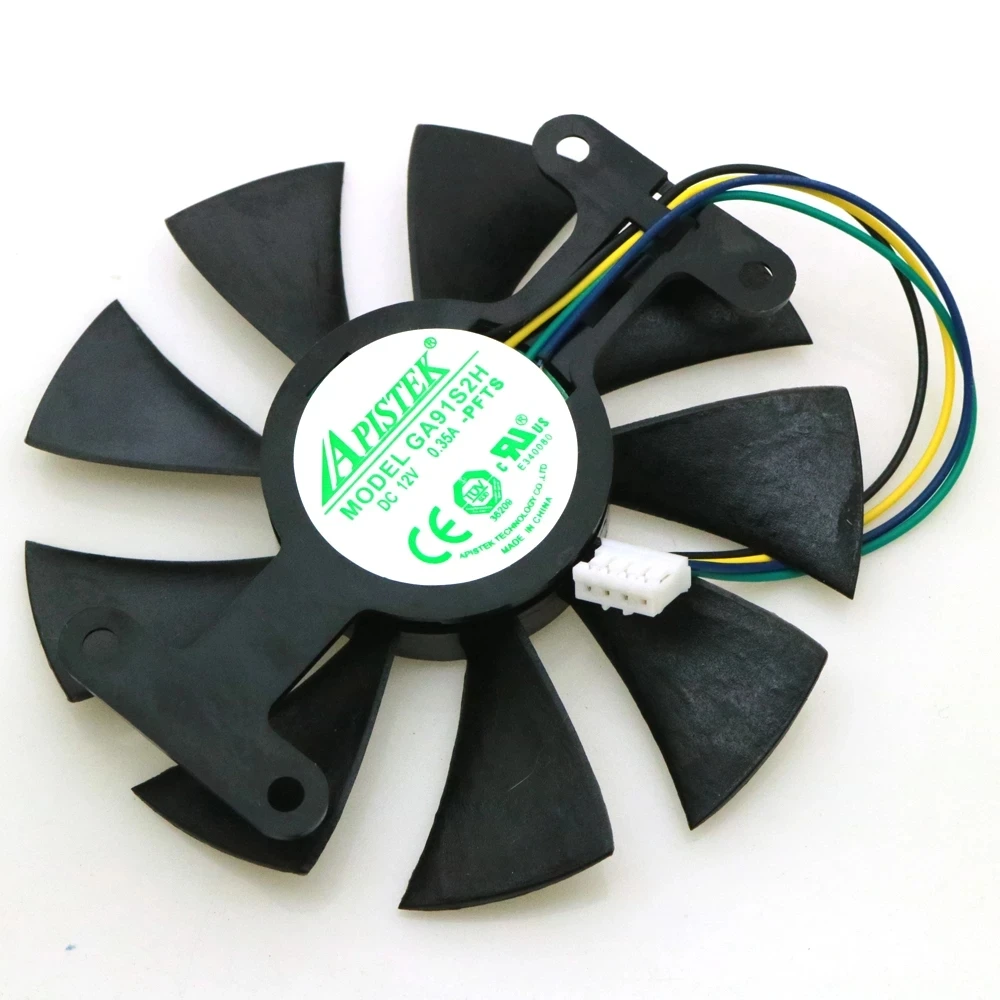 GA91S2H DC12V 0.35A 4Pin 4Wire 86mm VGA Fan For ZOTAC GTX1050ti GTX1060-3GD5 Graphics Card Cooler Cooling Fan