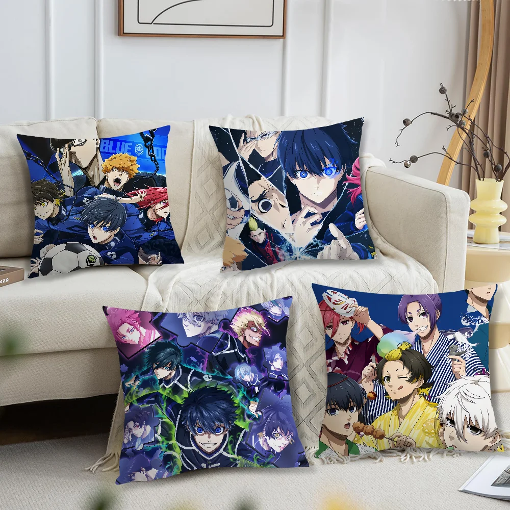 soft Comfortable Pillow Case for Anime l-lock B-Blue Sofa Living manga Hot Room blood Home office Decor Protective Covers