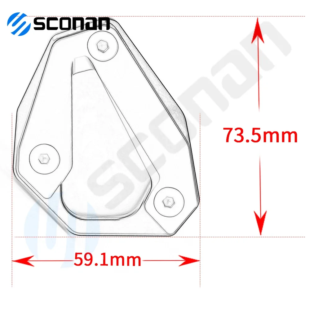 For DUCATI PANIGALE Panigale 959 899 1199 1299 V2 Motorcycle Accessories Side Kickstand support Stand Enlarge Extension Plate