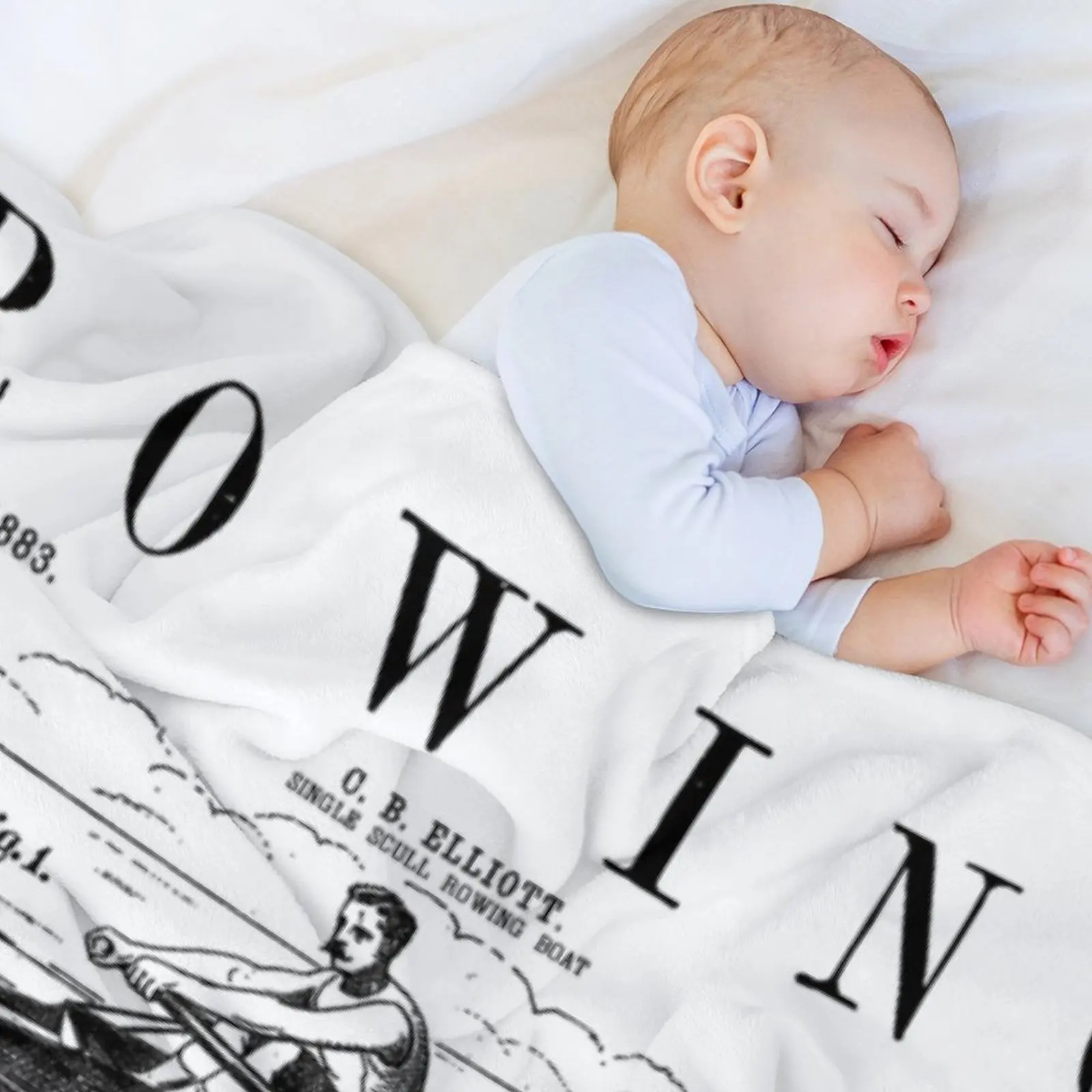 التجديف الرياضة التجديف سكولينج واحد الجمجمة قارب خمر براءات رمي بطانية فاخرة رشاقته الفاخرة الزخارف البطانيات المخصصة #5