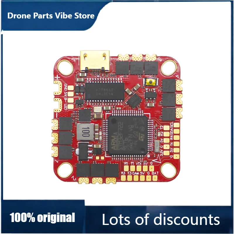 

Полетный контроллер FyAIO FPV BLHeli_S 40A 4-в-1 ESC, 2S-6S, ICM42688, двойной USB, встроенный датчик тока, для гоночных FPV дронов на радиоуправлении