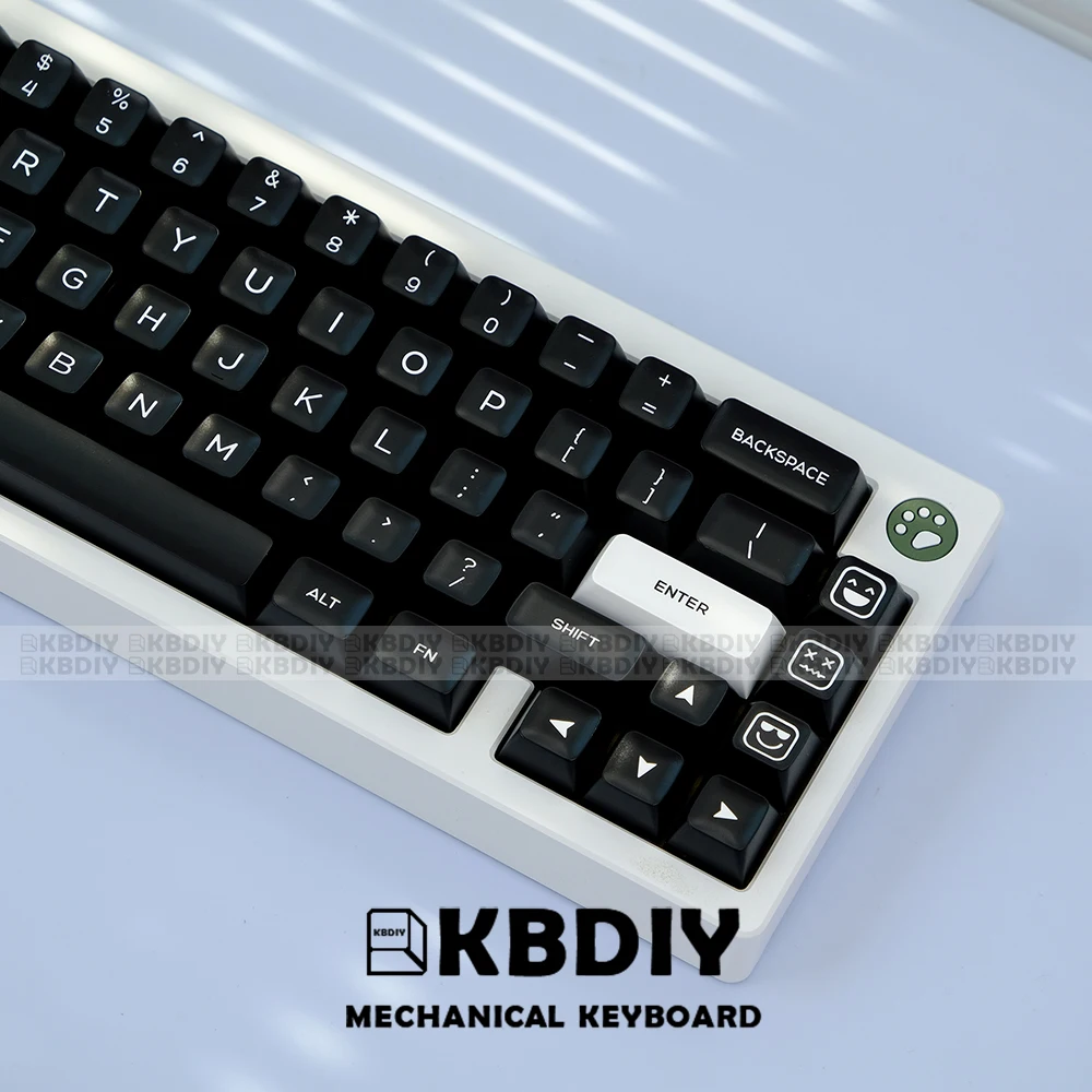 Kbdiy gmk wob schwarz keycap pbt double shot keycaps sa profil tasten kappen set iso enter 7u space bar für benutzer definierte mechanische tastatur – Detail 5