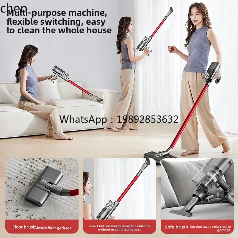 مكنسة كهربائية محمولة باليد، شفط كبير لشفط شعر القطط الأليفة وغسالة أرضية ممسحة