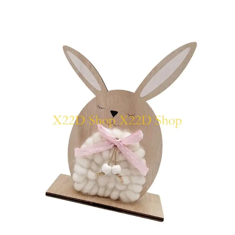 X22D Decorative Rabbit Stands Easter Bunnies Rabbit Figurines Sculptures for Home Decors and Festival Celebration