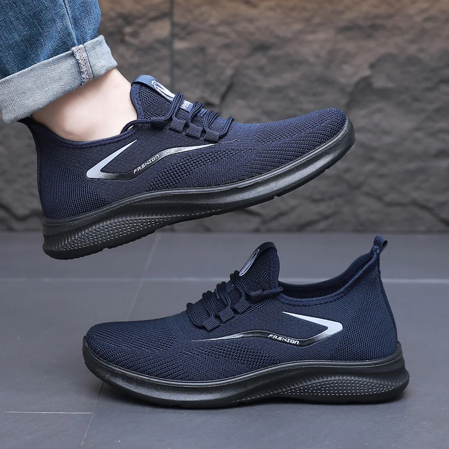 

Unisex Breathable Knit Running Shoes, Lightweight Non-Slip Athletic Sneakers, Comfortable Casual Walking Shoes