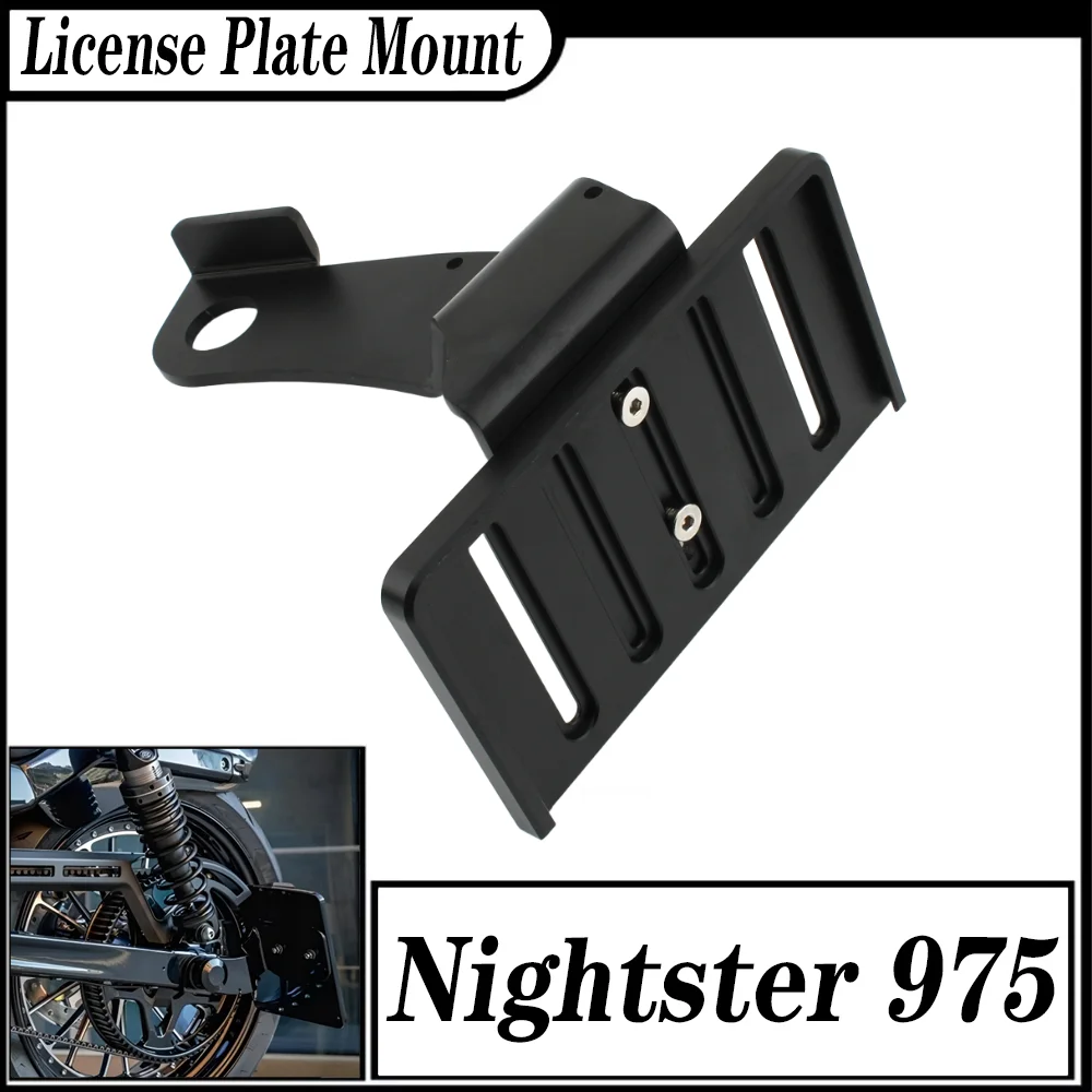 FOR Harley Nightster 975 RH975 Motorcycle License Plate Mount Fender Eliminator Kit Aluminum Black 2022-2024