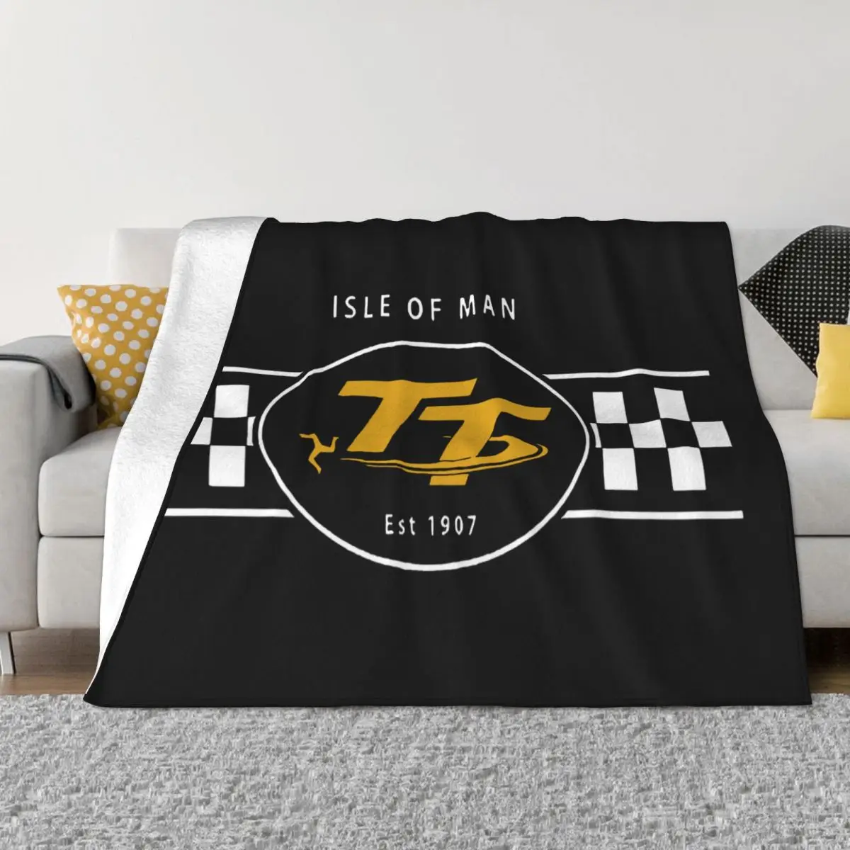 Limited Tt Legend Isle Of Man 1907 Road Race Track Motorcycle Racing Streetwear Size S- Fresh Design Throw Blanket