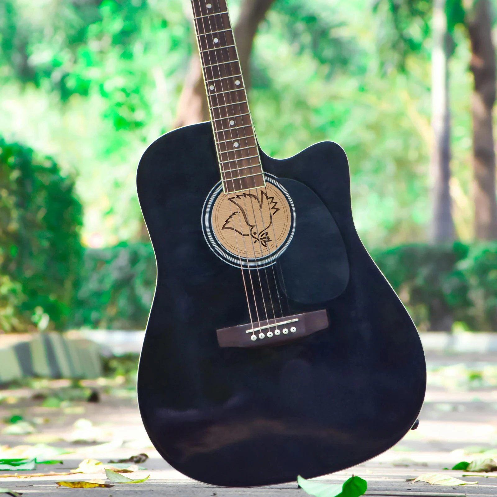

Sound Hole Cover for Guitar Dustproof Shield Mute Block Bamboo Soundhole Protector Parts Accessories Wooden Pattern Decorative