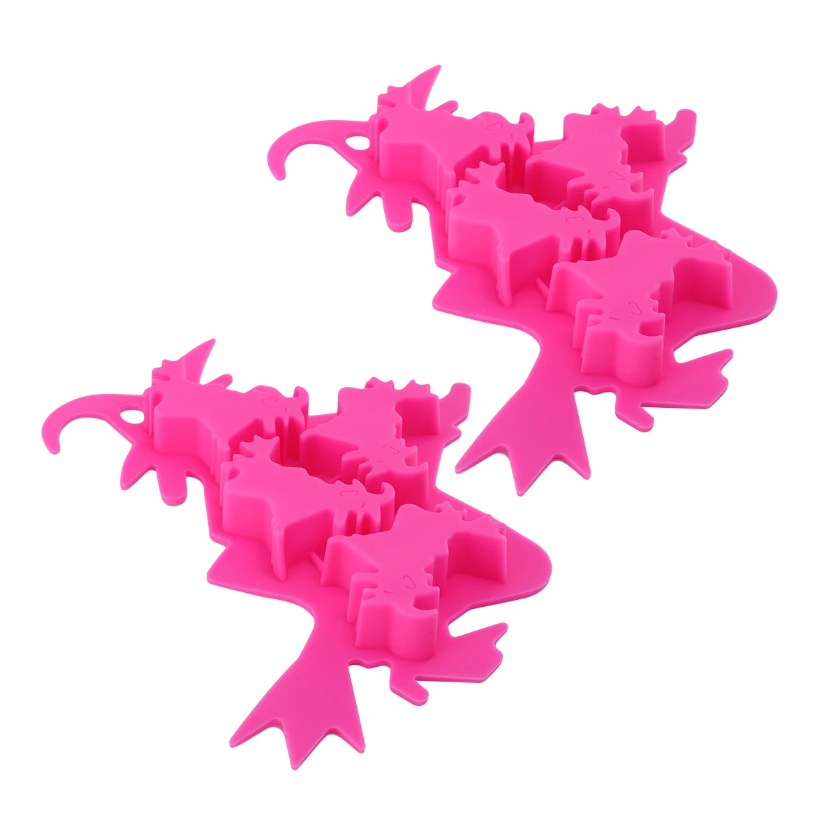 

2 Pcs Witch Jelly Mould Cake Making Baking Tool Silicone Mold Halloween Cartoon