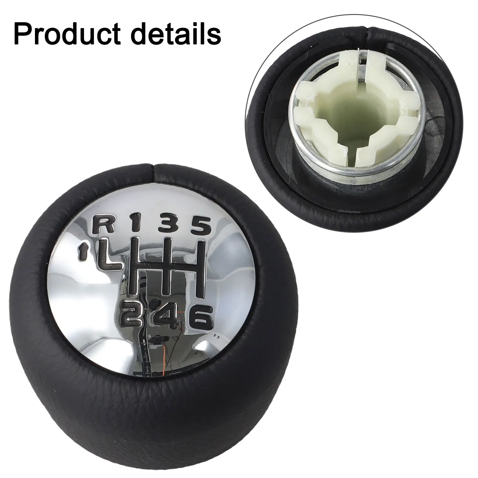 2403GY Manual 6-Speed Gear Shift Knob for For 508 (2010-2018) and For C4 Compatible ABS and Leather Construction