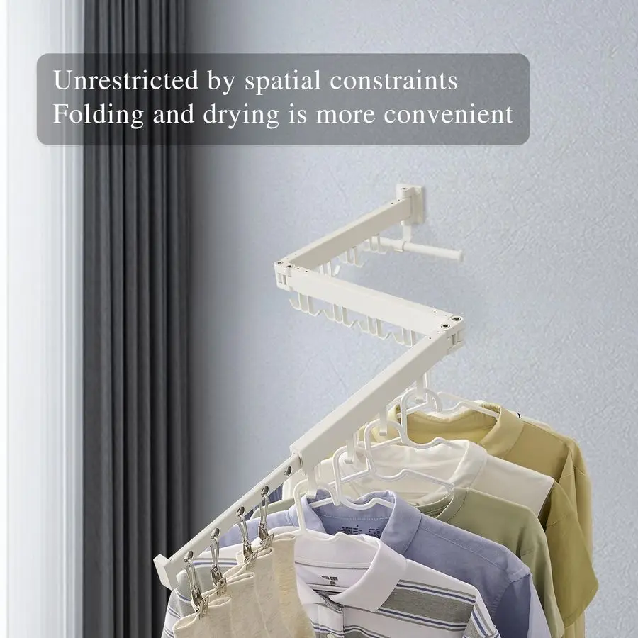 Mounted Clothes Drying Rack,Drying Rack Clothing Wall Mount with Foldable FeaturesTriFold,Space Saver,Wall Mounted Drying Rack f