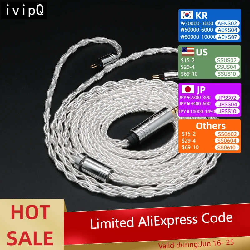 

IvipQ 521-8-ядерный посеребренный Hi-Fi наушник, с 3,5/4,4 мм MMCX/QDC/0,78 2Pin для FH11 Zero Cadenza Oline Zero KATO Aria