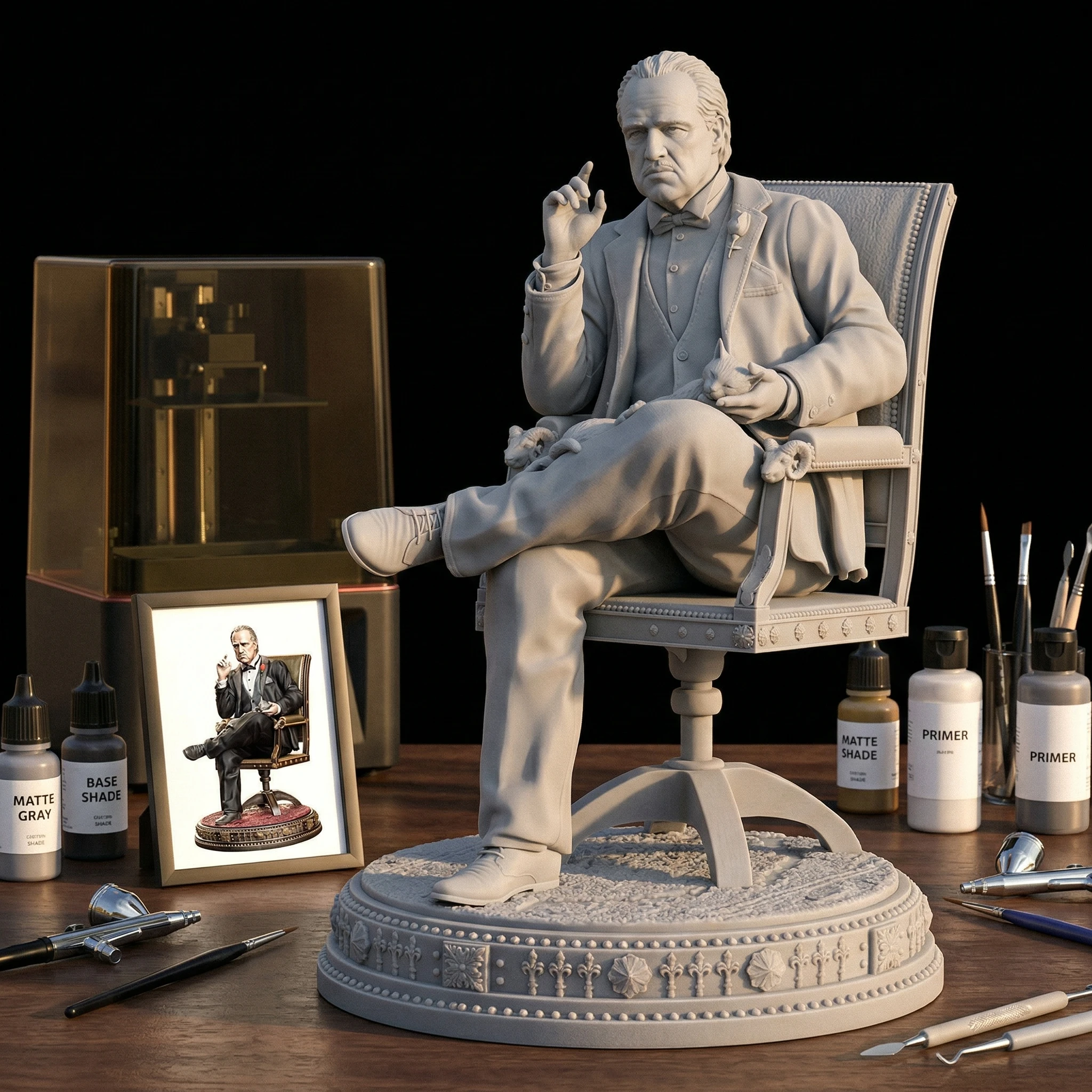 1/24 1/18 1/12 Brando Unpainted Unassembled 3D Printing Model Garage Kits (Requires Painting and Assembly)
