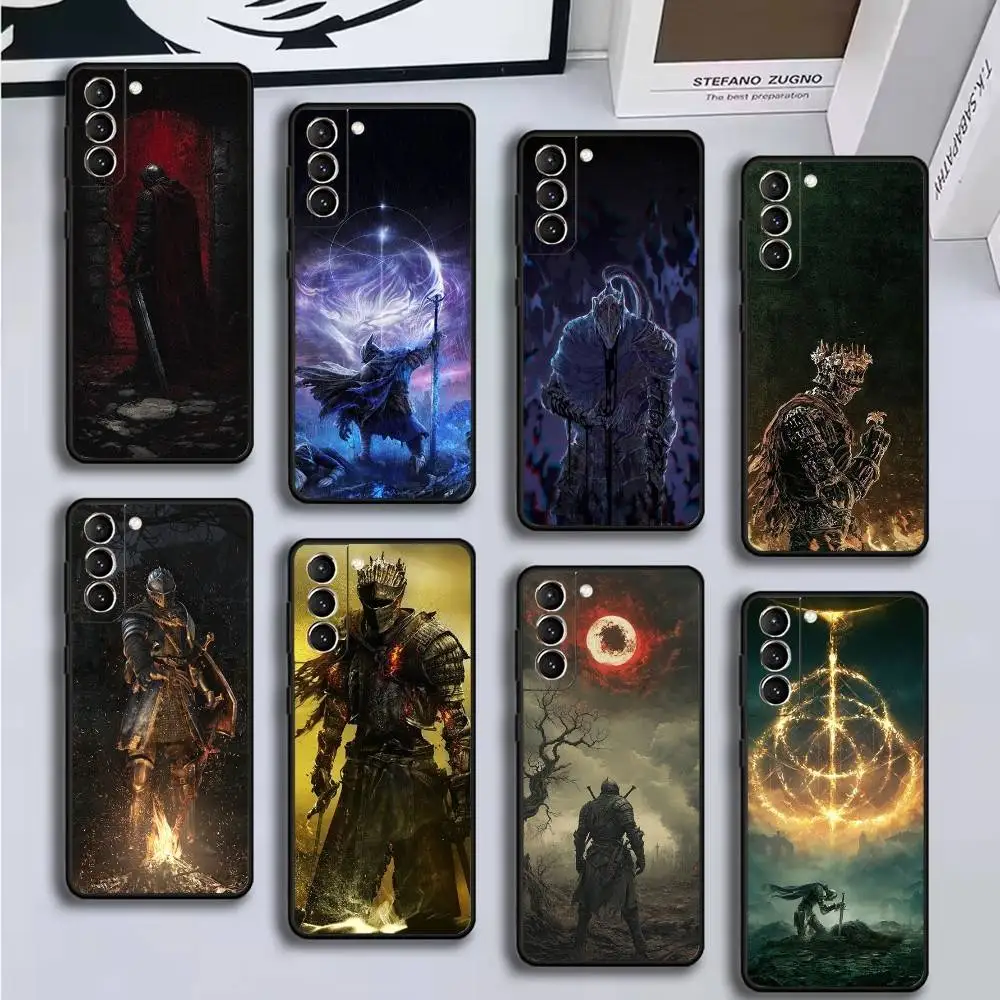 حافظة هاتف DARK SOULS Game1 لهاتف سامسونج جالاكسي A13,21s,22,31,32,52,53,71,72,73, غطاء أسود ناعم