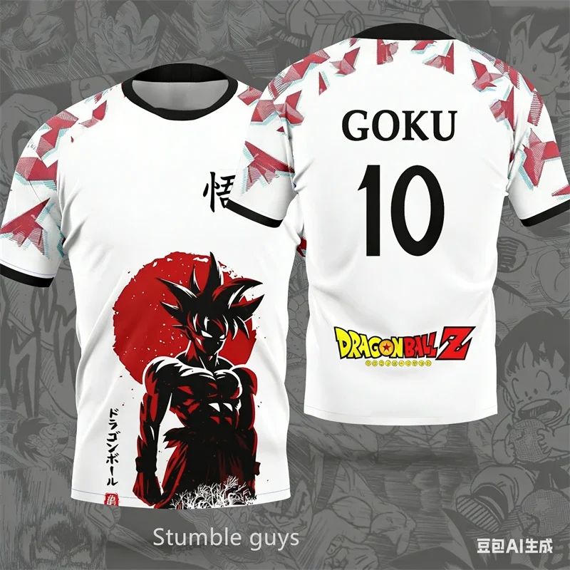 Herren Dragon Ball T-Shirt Jungen Kleidung Mädchen Rugby Trikot Goku Kakarot Damen Super Saiyan Sportbekleidung
