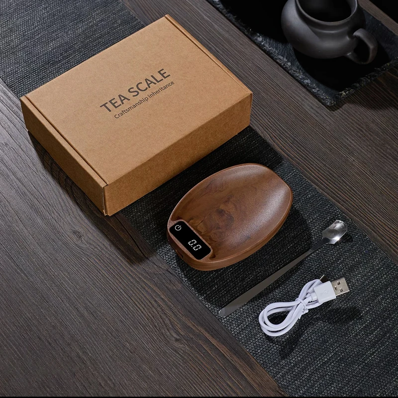 Turtle shell pattern electronic tea scale, touch screen, long battery life, coffee scale, precision 0.1g/200g kitchen scale