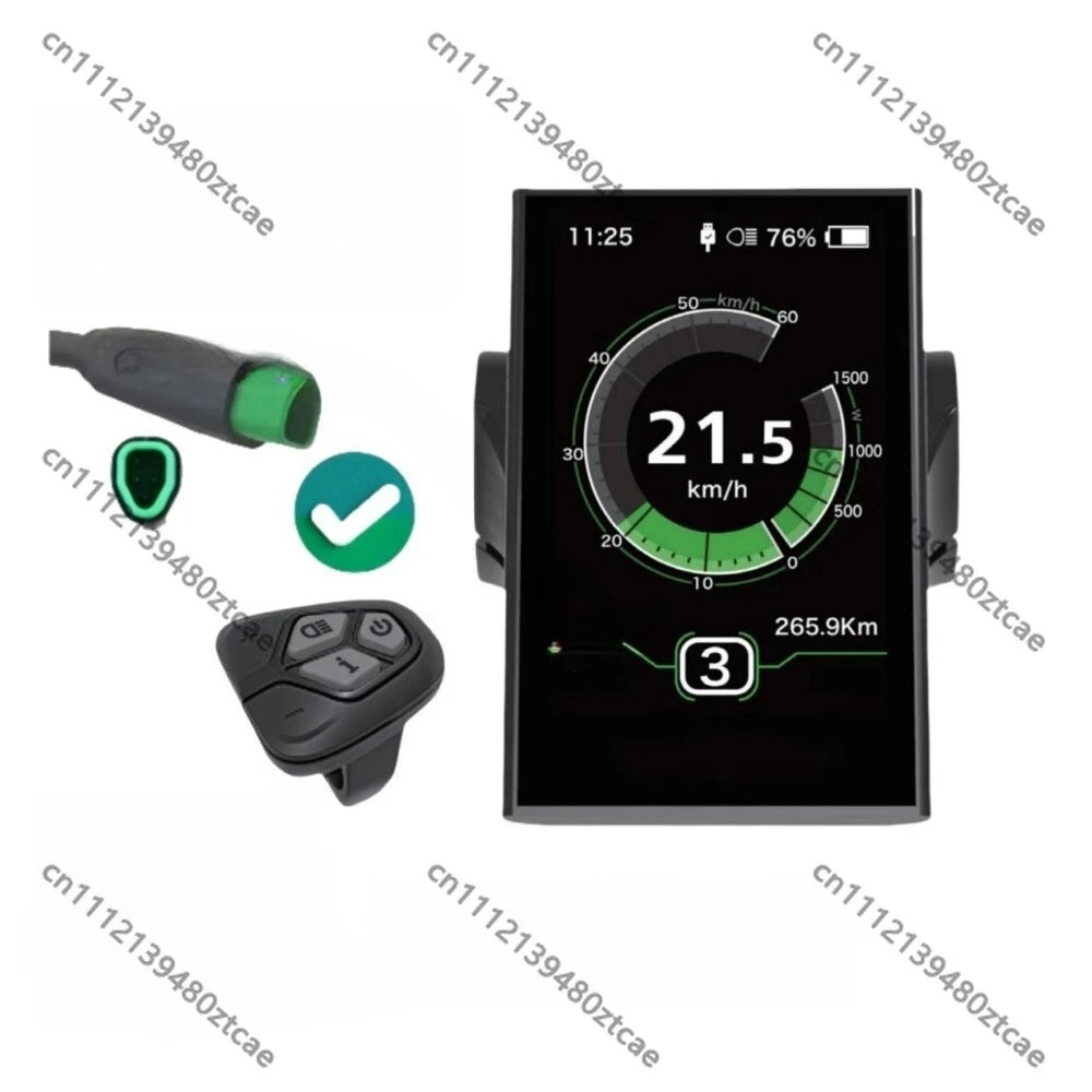 Color LCD Display CAN Protocol Control Panel For Mid Drive Electric Bicycle Motor Replacement Screen