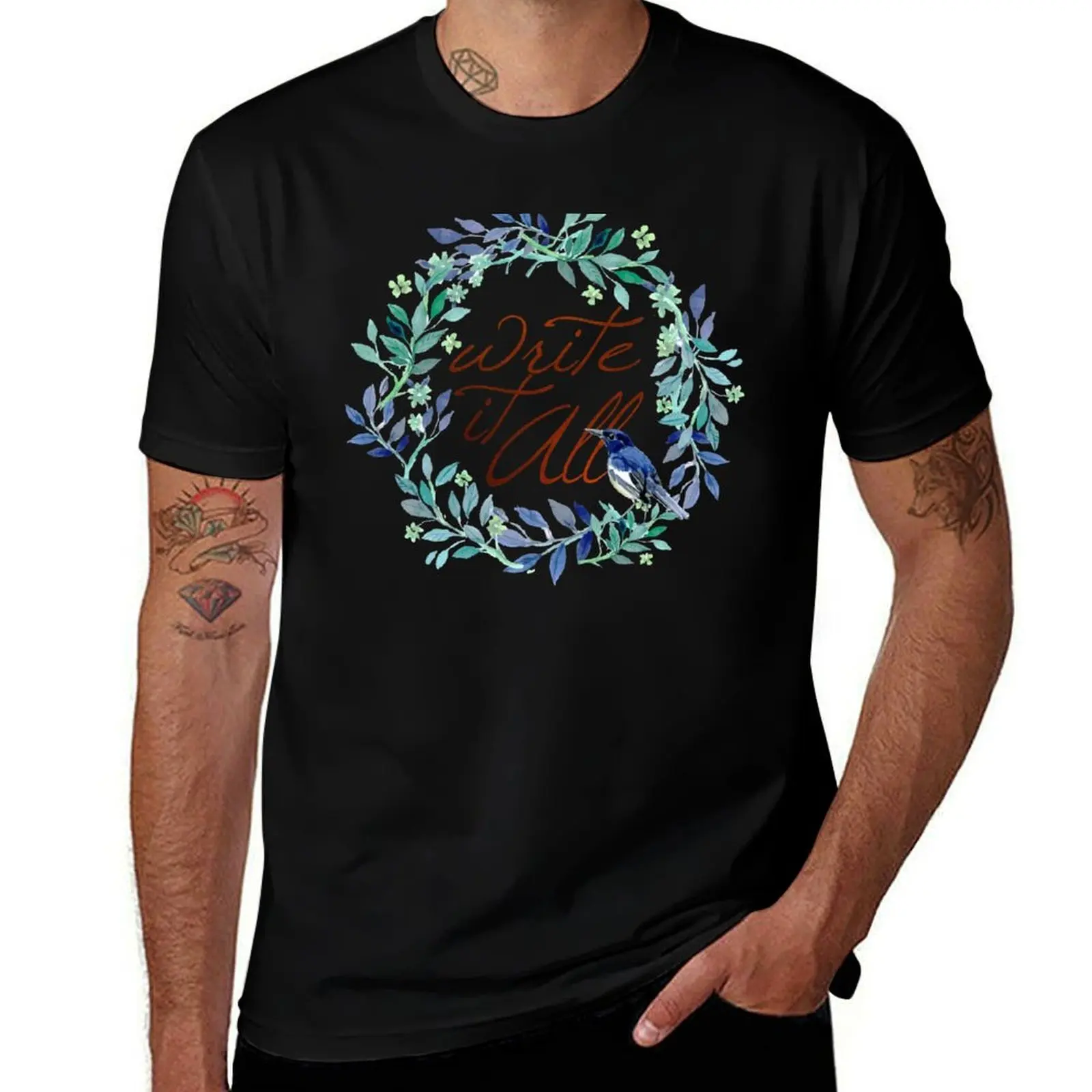 Write It All! T-Shirt Simple Print Design T-Shirt