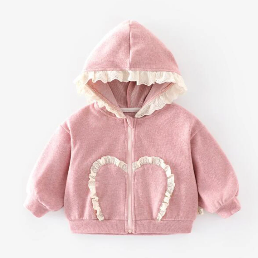 

Toddler Jackets Girls Hooded Solid Color Fashion Back To School Kids Outerwear Coats Children Boutique Clothing