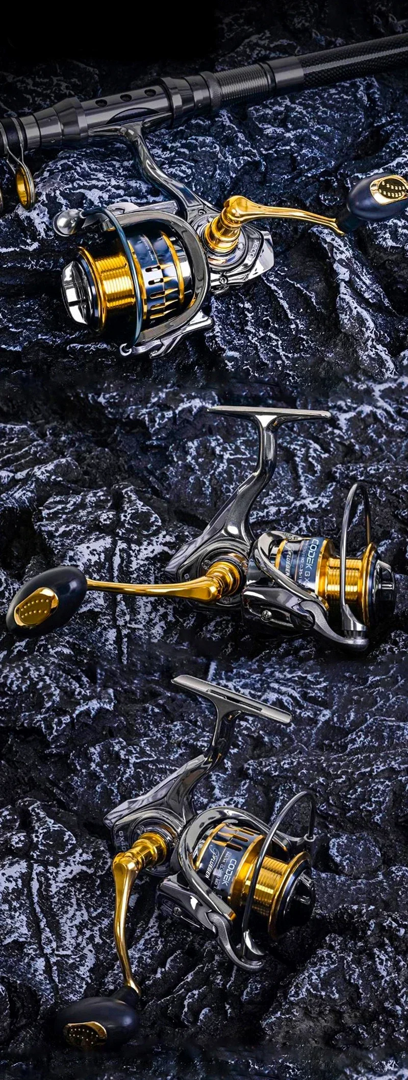Pflueger Vollmetall-Spinnrolle mit Maximaler Bremskraft von 25kg, Aluminium-Salzwasser-Spinnrolle – Detail 10