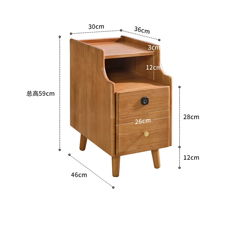 Nordic Auxiliary Wooden Bedside Table Sideboard Mini Dresser Cheap Purse Nightstands Gap Coffee Mobilya Bed Furniture SY50BC