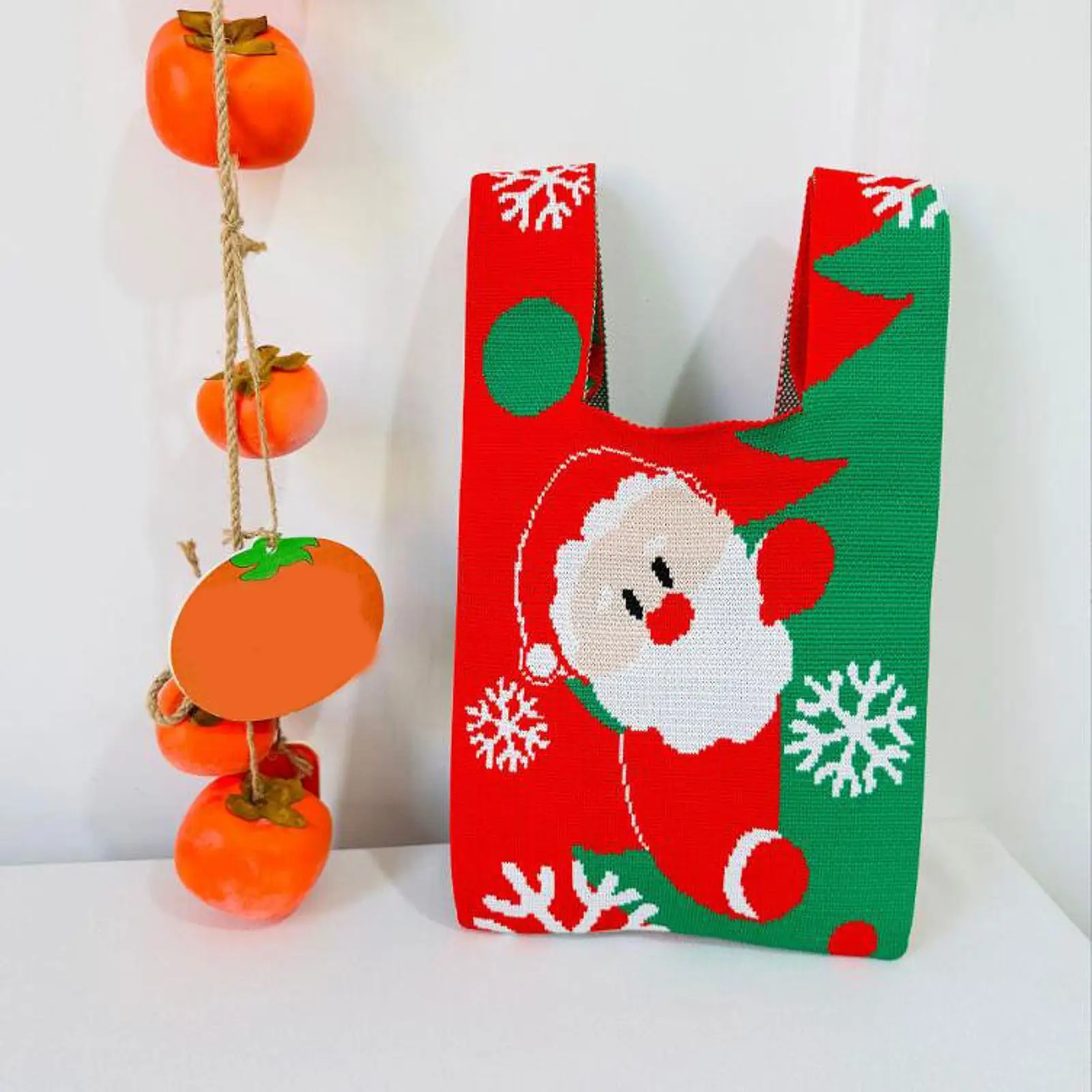 

Сумка-тоут с изображением Санта-Клауса, женская, милая, повседневная, легкая, в подарок