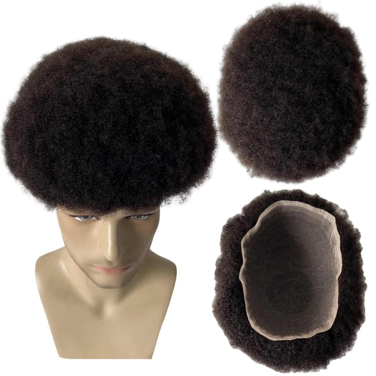 

Индийские системы натуральных человеческих волос, афро-парик с корнем 4 мм, 2 # Полный кружевной блок темно-коричневого цвета 8x10 для чернокожих мужчин