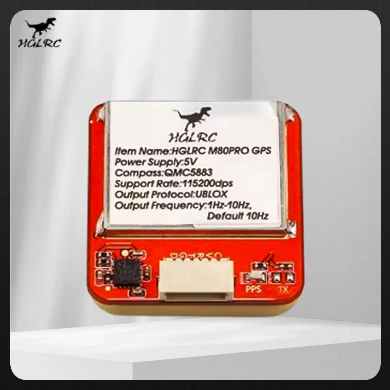 

HGLRC M80 PRO M80PRO GPS GLONASS GALILEO QZSS SBAS BDS QMC5883 Compass 5V Power 25mm x 25mm x 8.3mm For FPV Drones Fixed-wing