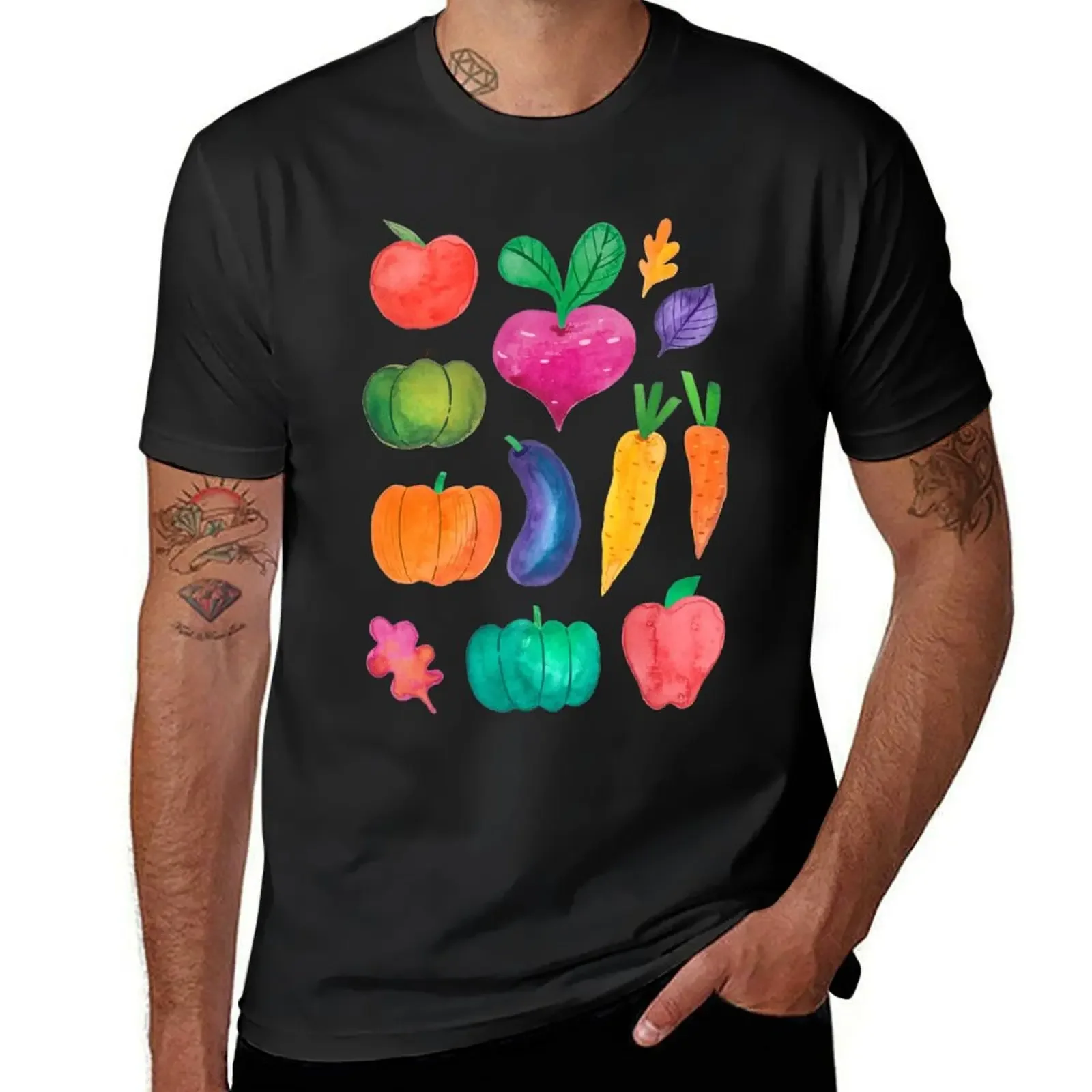 Veggies T-Shirt plus size clothes graphic tee shirt new edition blue archive outfits for men