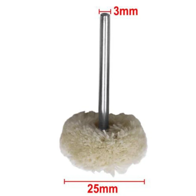 10pcs 1 Inch Wool Polishing Brush Dremel Accessories Grinding Buffing Pads Wheel Grinder Head Drill Rotary Tool Accessories