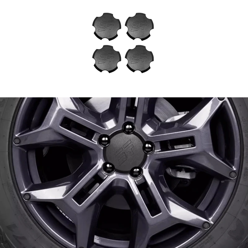 Fit for Jetour Traveler T2 2023-2024 Modified Stainless Steel Black Titanium Car Hub Cap Patch Car ABS Blackened Wheel Cover