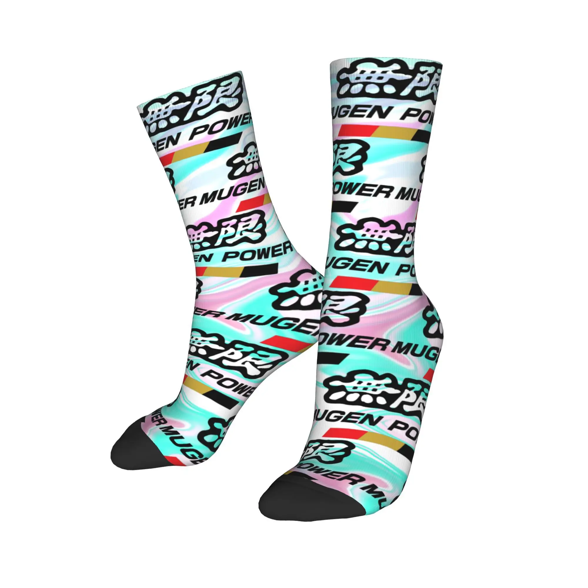 Custom Hot M-Mugens Powers Logo Mens Crew Socks Unisex Novelty  Spring Summer Autumn Winter Dress Socks