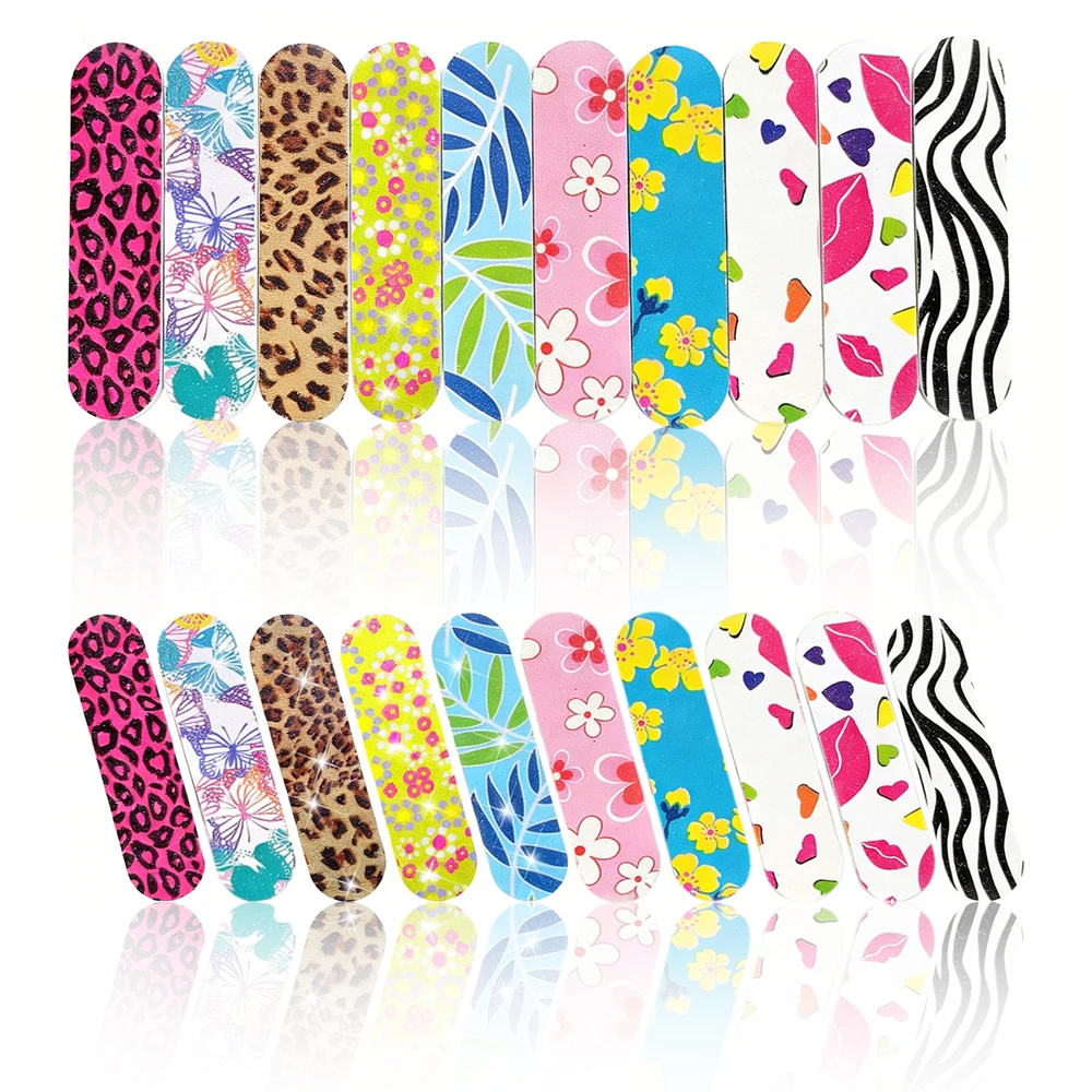 10/25/50 Piezas Limas de Uñas de 6cm, Mini Limas de Uñas de Doble Cara, Bloques de Lijado Coloridos, Espuma para Pulir Gel, Manicura y Pedicura
